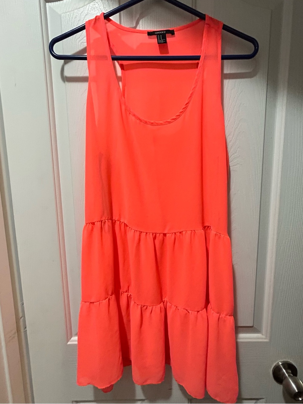 Neon Orange Forever 21 Dress Beach Cover